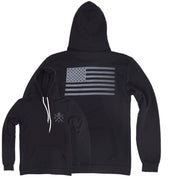 Men's American Flag Black Hoodie