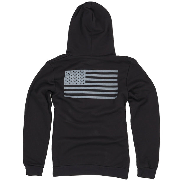 Men's American Flag Patriotic Hoodie | Black