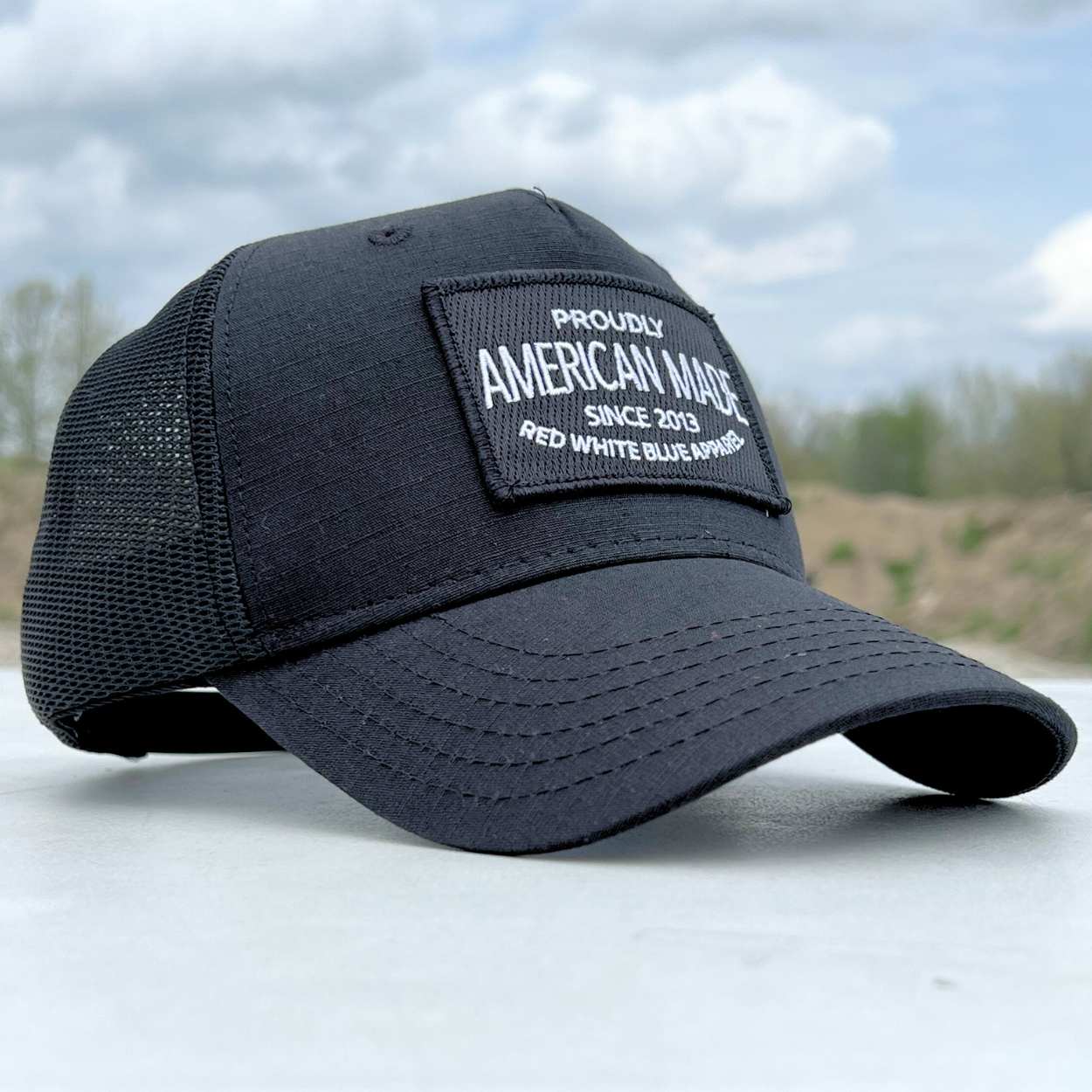 American Made Trucker Hat | Blacked Out