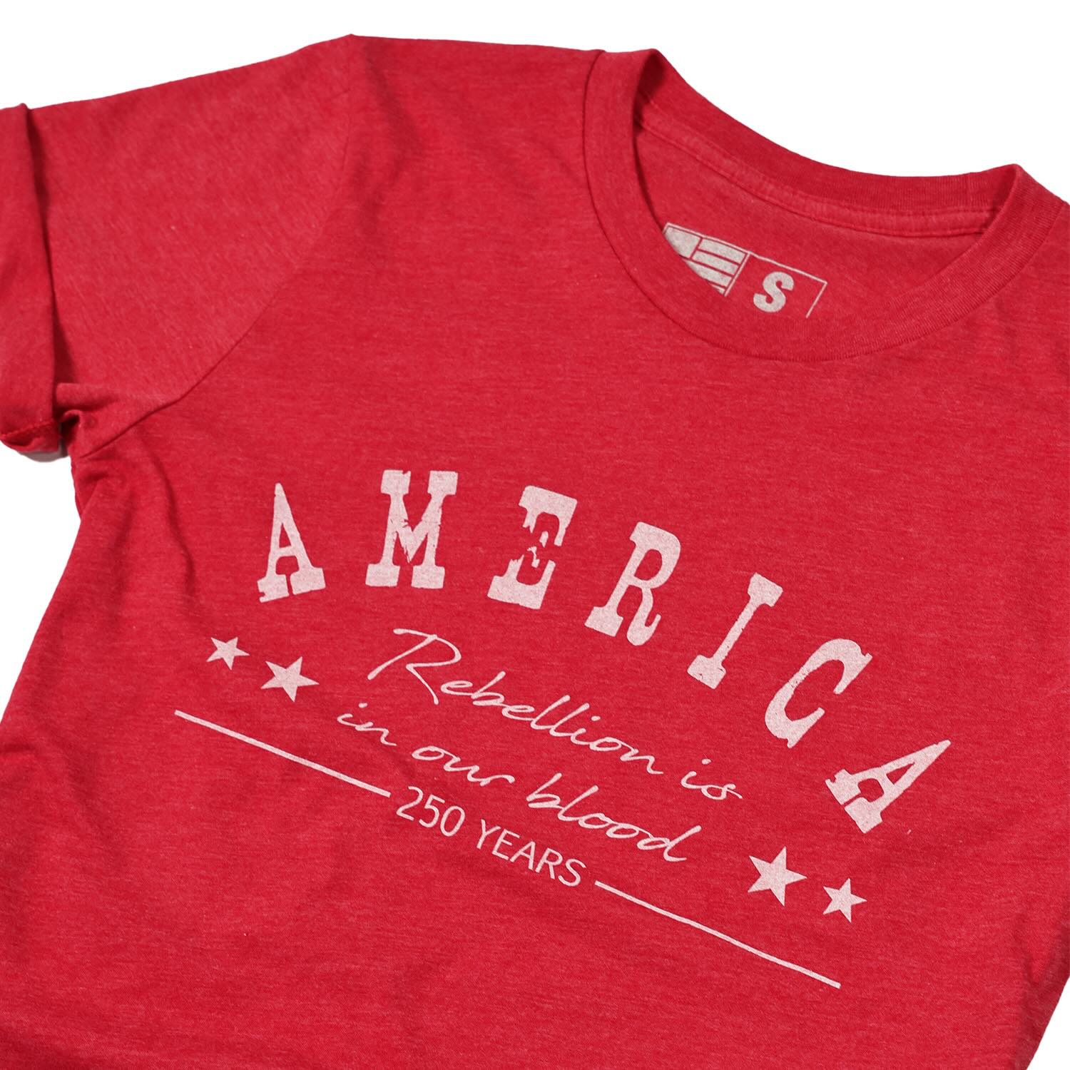 America 250 Years Patriotic Women's Shirt Red