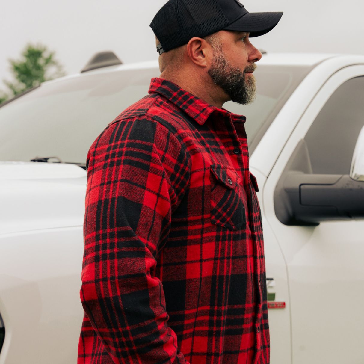 Men's Flannel Shirt (Traditional Red)