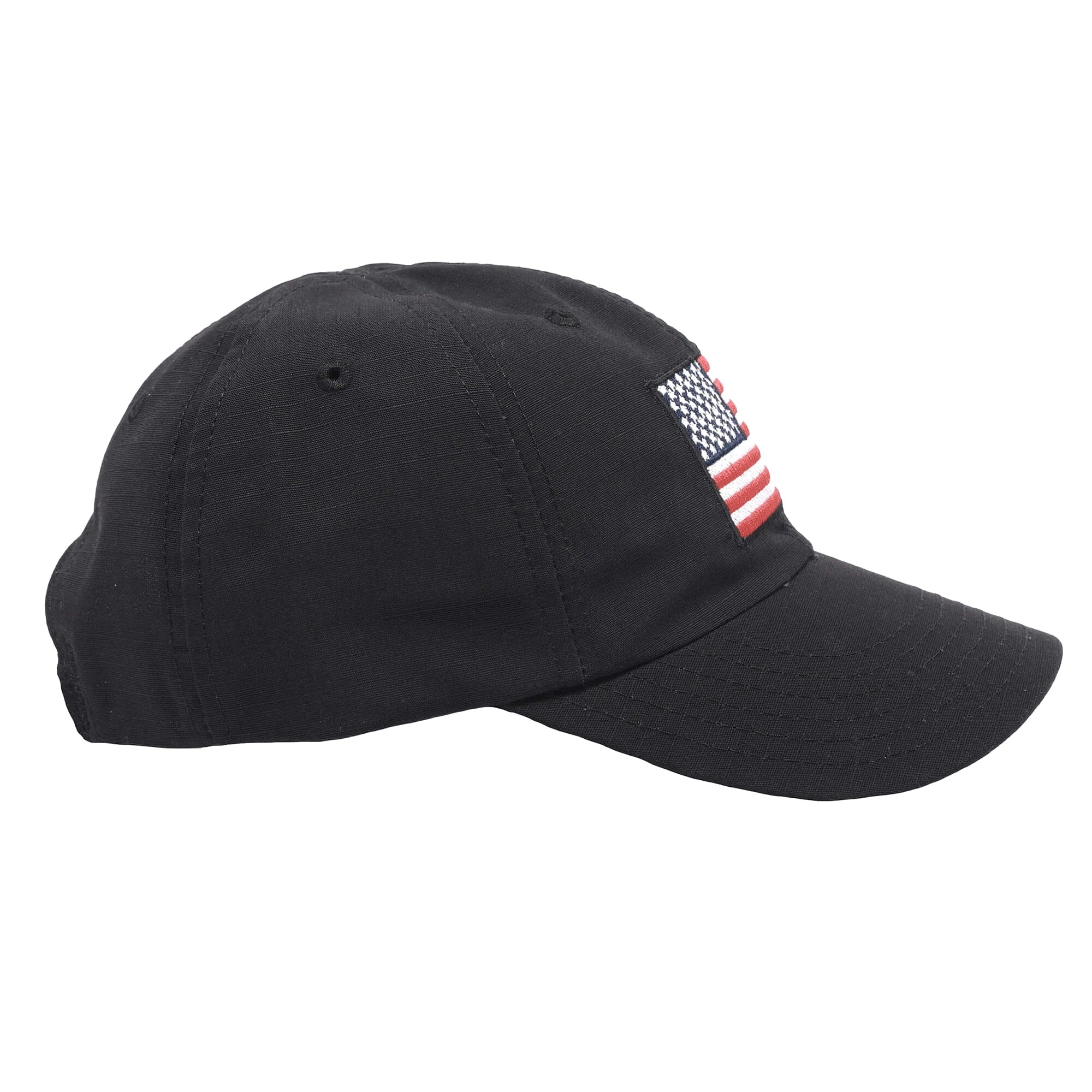 Black American Flag Hat Made In USA Low Profile