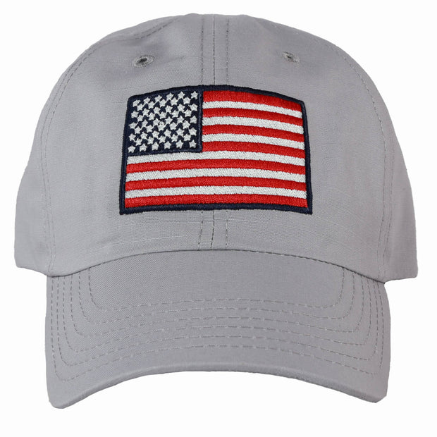 Made In USA Silver Ripstop American Flag | Range Hat