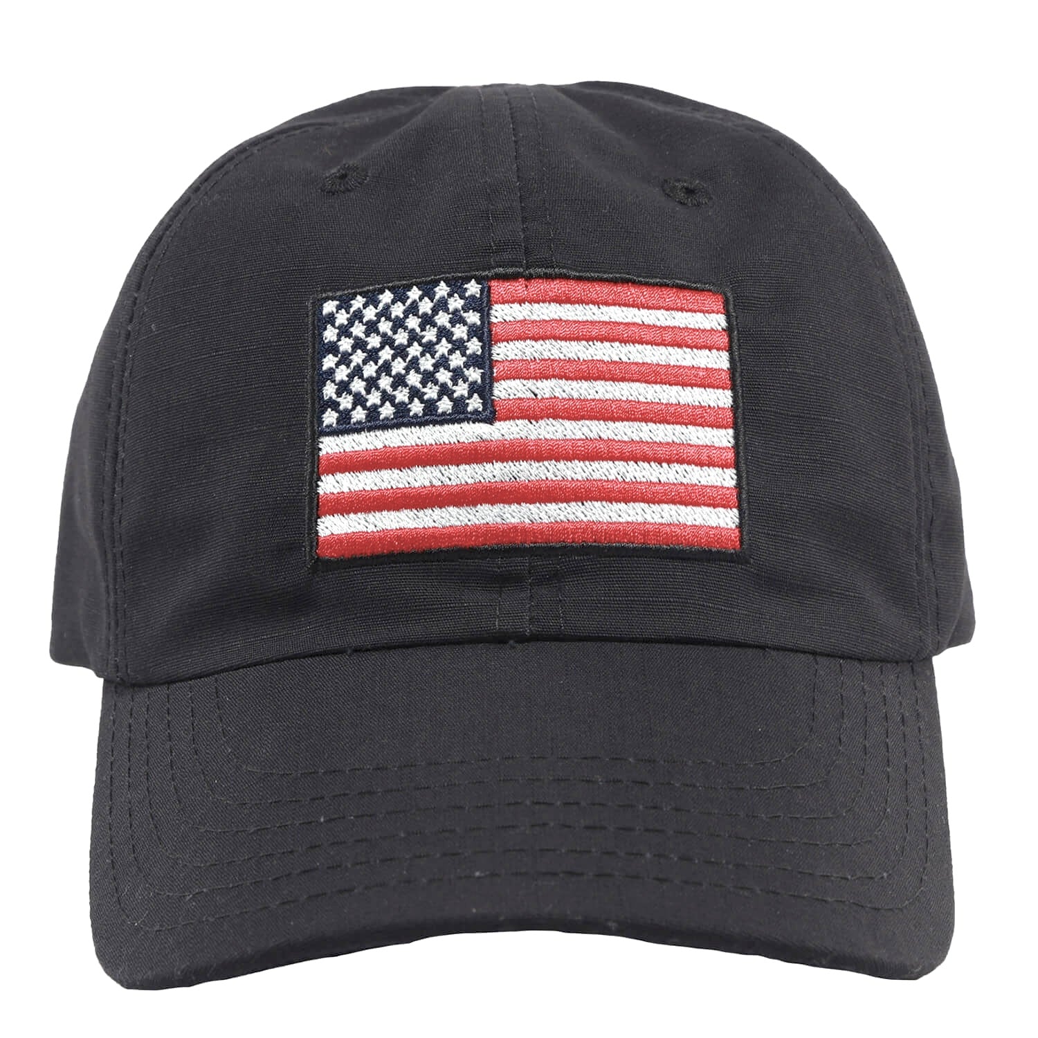 Black American Flag Hat Made In USA Low Profile