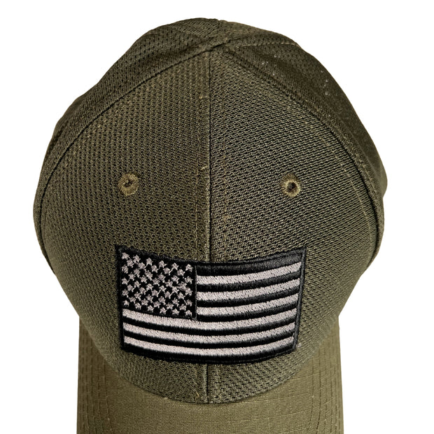 American Flag Mesh On Mesh OD Trucker Hat - Top
