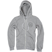 Women's American Flag Zip-Up Gray Hoodie