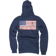 Women's Navy American Flag Hooded Sweatshirt | Made in USA