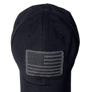American Flag Patch Blacked Out Range Hat - Front