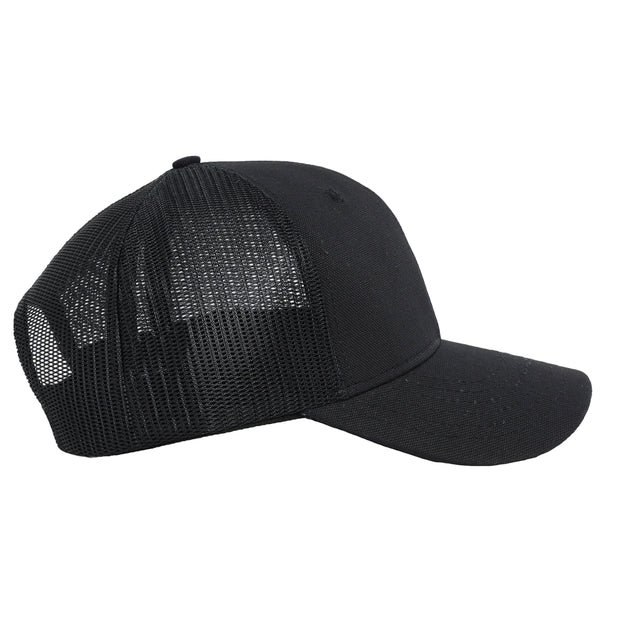 Blank Black Trucker Hat Made in the USA