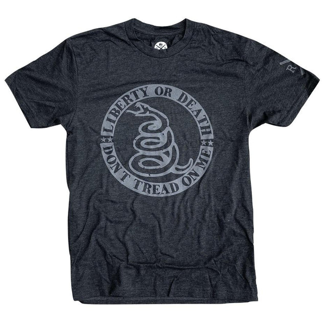 Men's Don't Tread on Me Liberty Or Death Blacked-Out T-Shirt | Liberty ...