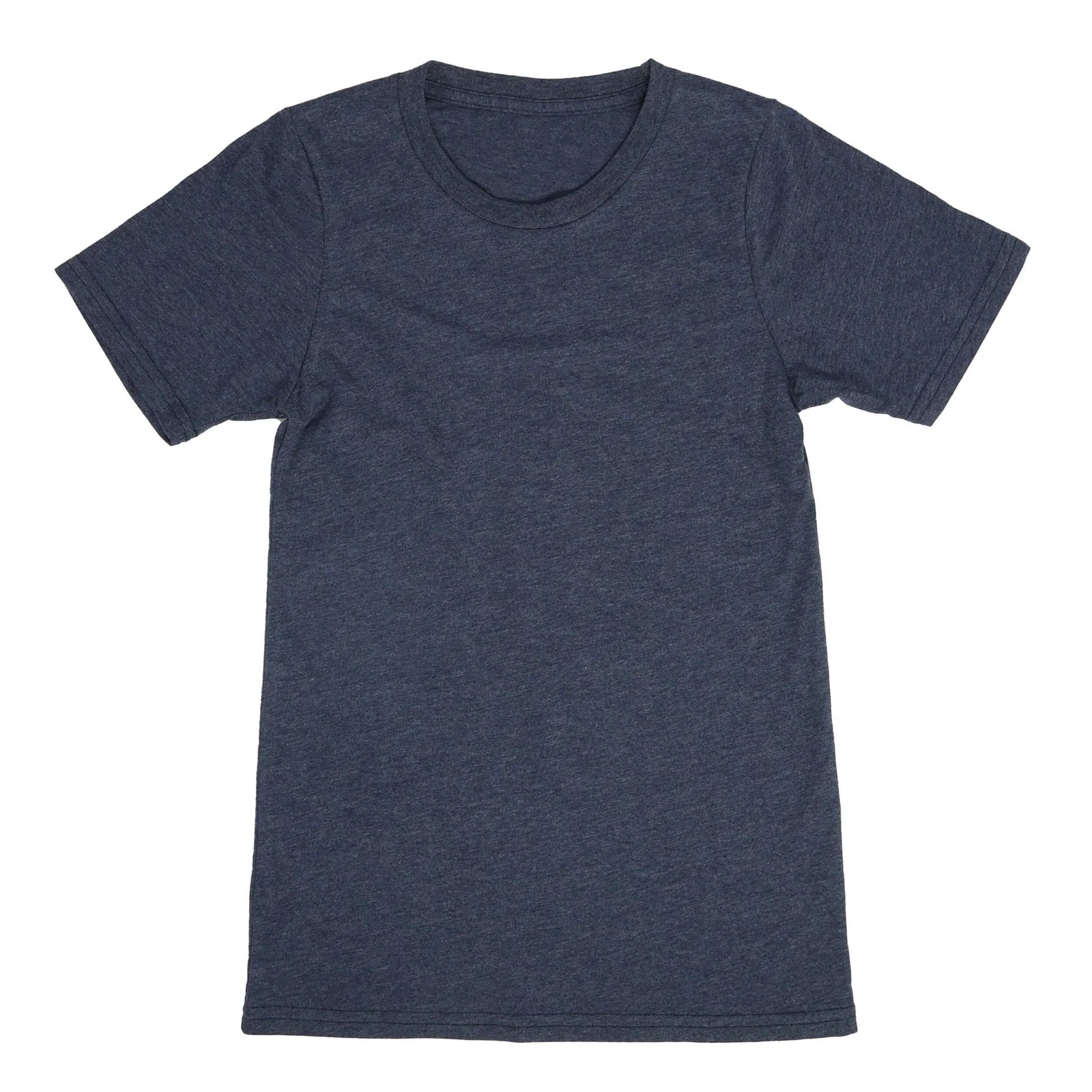 Plain blue t-shirt on a white background Navy Made IN USA