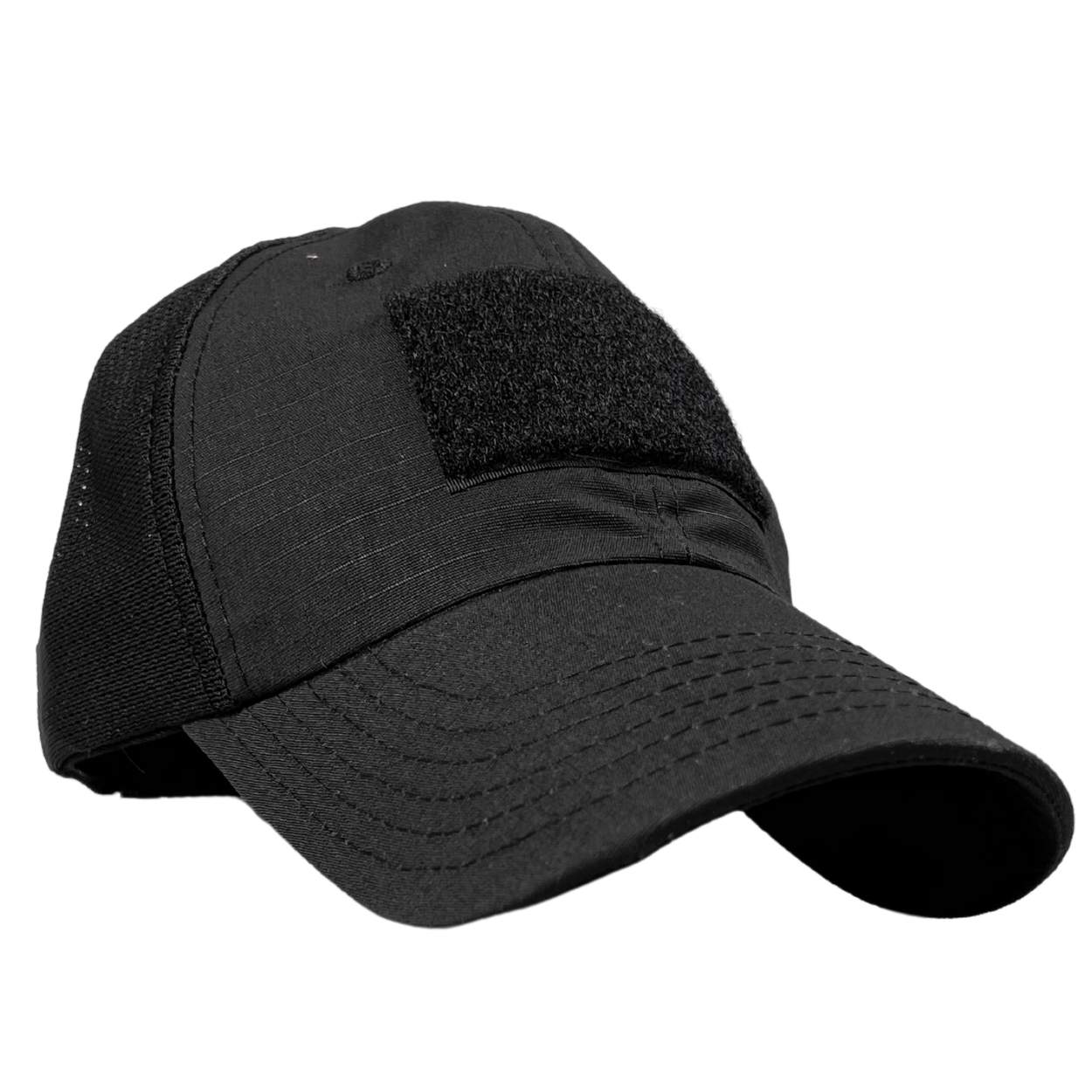 Mesh Back Black Velcro Patch Range Hat - Made in USA