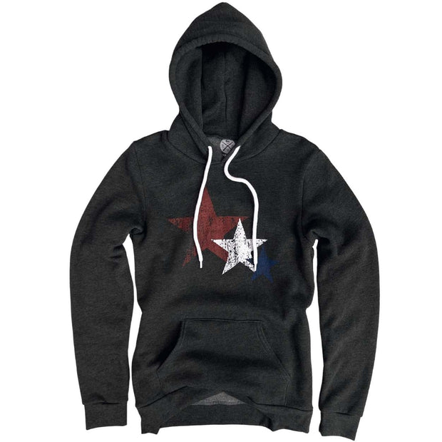 Women's Red White Blue Made in USA Hooded Sweatshirt