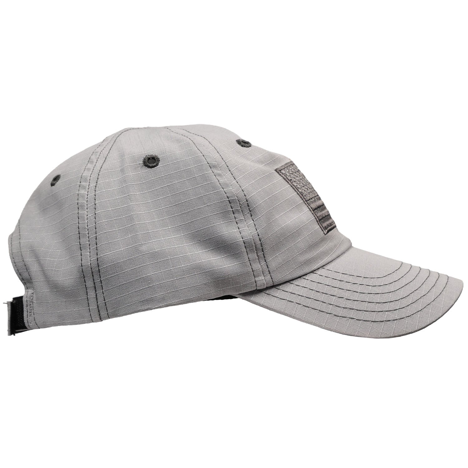 american flag hat side view silver ripstop made in usa