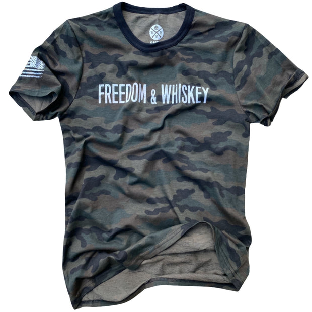 Women's Freedom & Whiskey Patriotic Weekend Fit T Shirt
