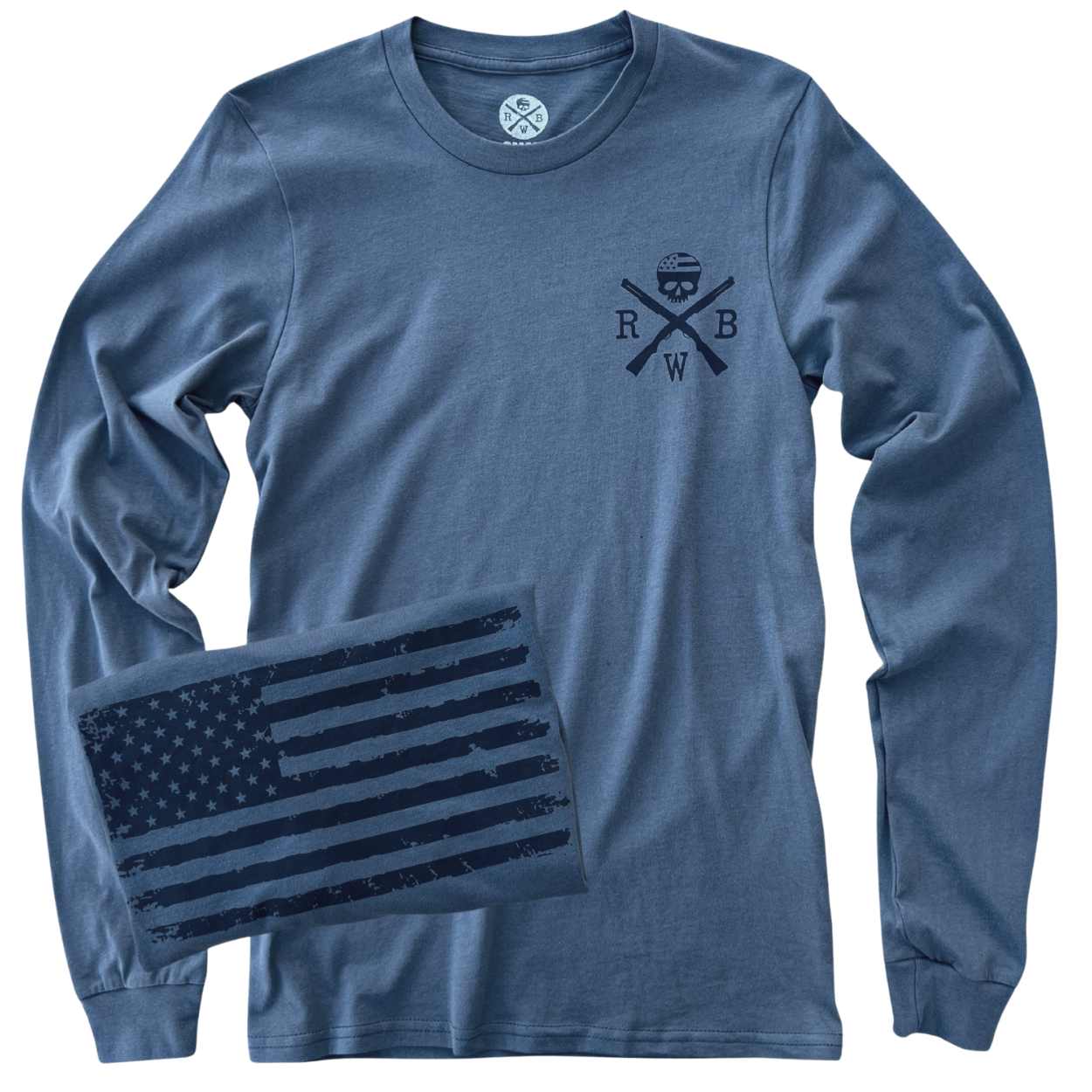 Men's American Flag Patriotic Long Sleeve T Shirt