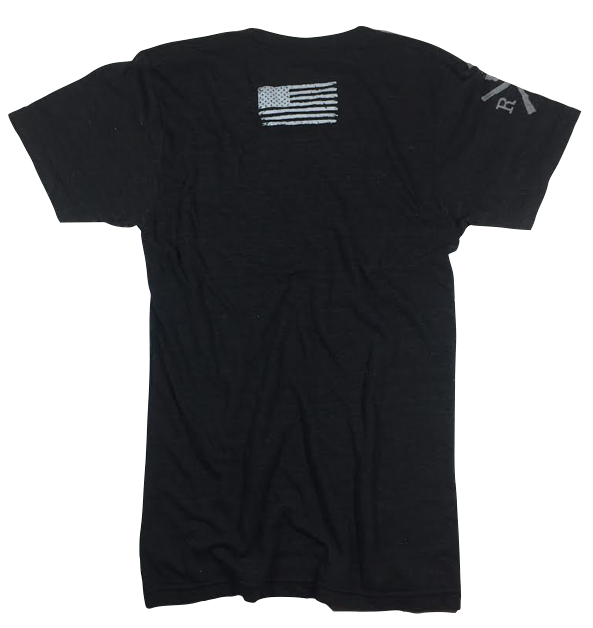 Men's United We Stand, Disarmed We Fall T-Shirt (Heather Black) - Back