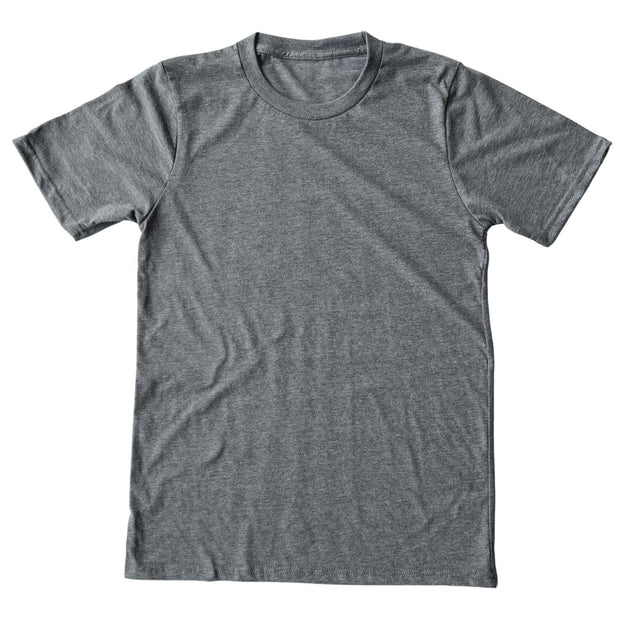Fresh clean true classic fit t shirt blank heather gray made in the USA