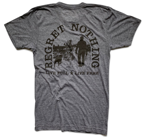 Men's Live Free, Regret Nothing T-Shirt (Gray)
