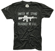 Men's United We Stand, Disarmed We Fall T-Shirt (Heather Black)