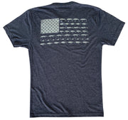 Men's American Flag Fish Lure Patriotic Angler T-Shirt