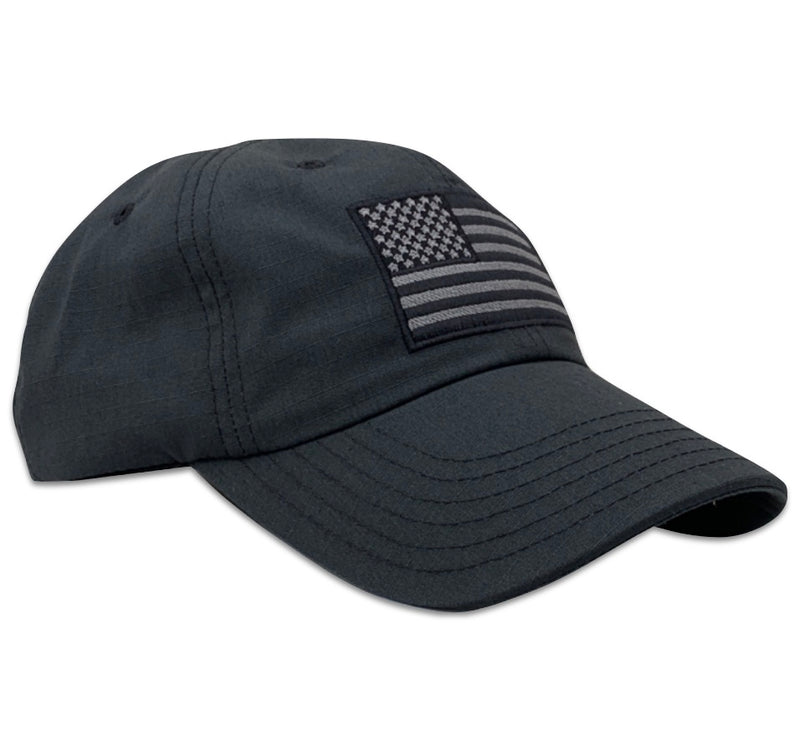 American Flag Ripstop Range Hat - Black | American Flag Range Caps