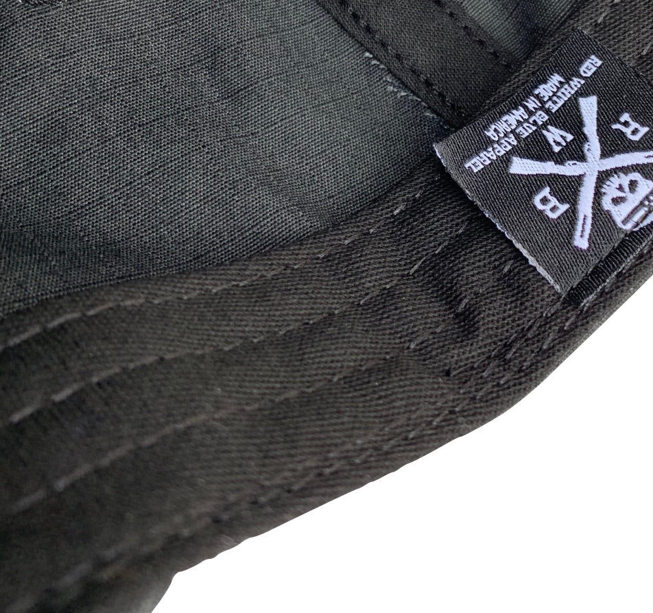 American Flag Blacked Out Full Fabric Ripstop Range Hat - Tag View