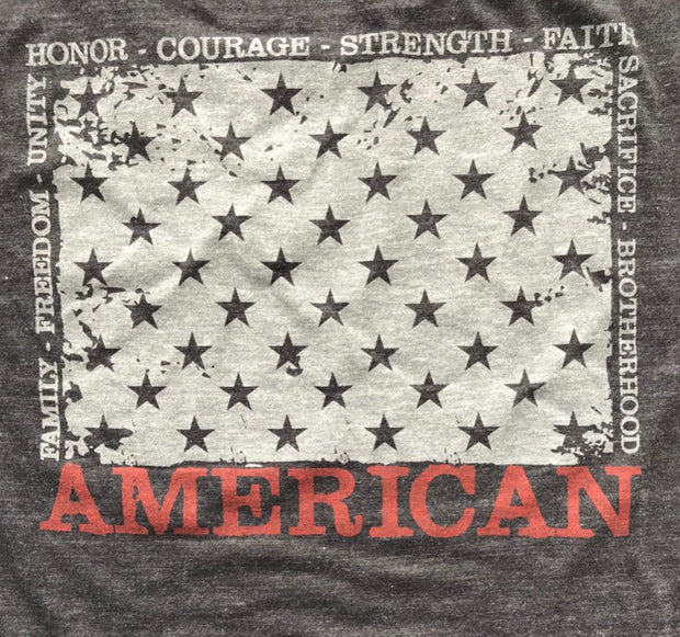 Men's AMERICAN T-Shirt (Heather Black)
