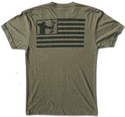 Men's American Flag Bowhunter Hunting T-Shirt