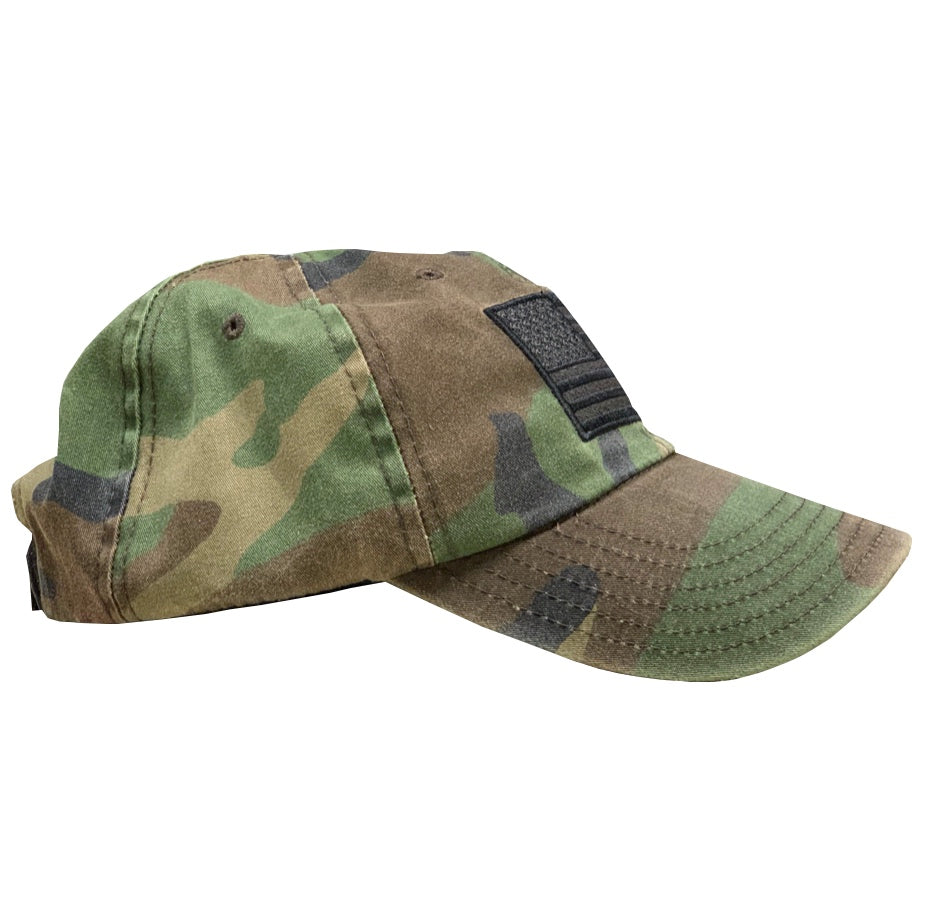 American Flag Vintage Washed Full Fabric Camoflauge - RANGE HAT