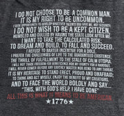 Men's Common Man American Creed Tri-Blend T-Shirt (Heather Black)