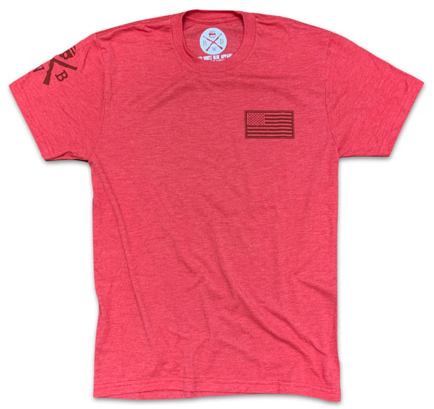 Men's American Flag Basic T-Shirt Red