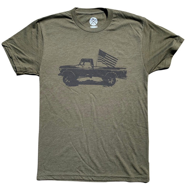 Men's Classic American Truck T-Shirt - Army Green