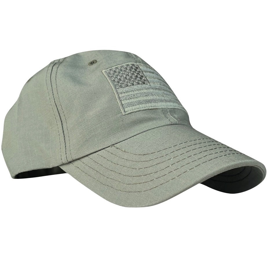 American Flag Foliage Green Full Fabric Ripstop Range Hat