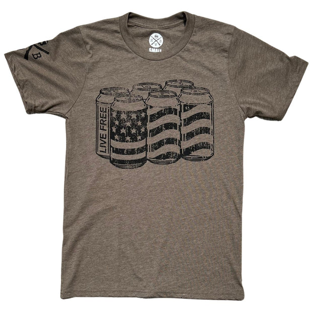 Men's American Flag Six Pack Patriotic T Shirt