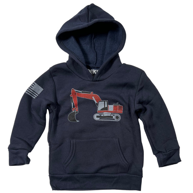 Toddler American Made Hooded Excavator Sweatshirt
