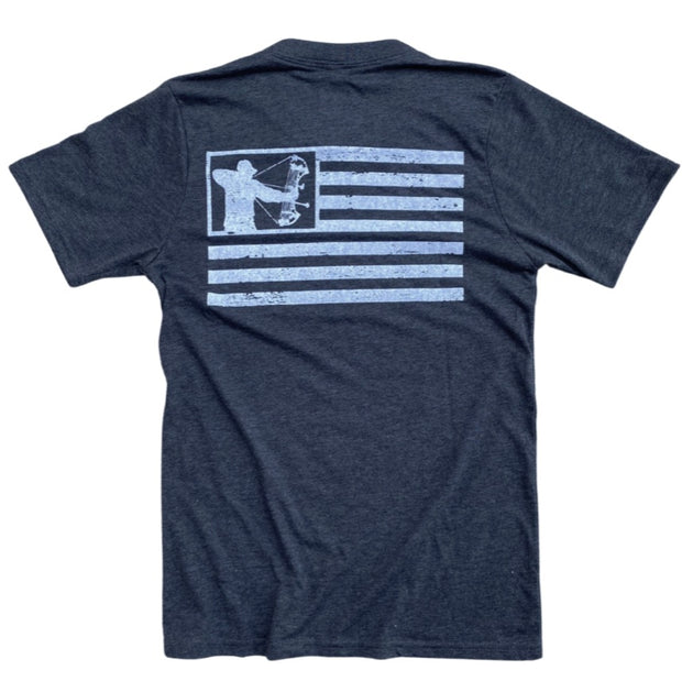 Mens Hunting And Fishing USA Flag American Themed T-Shirt