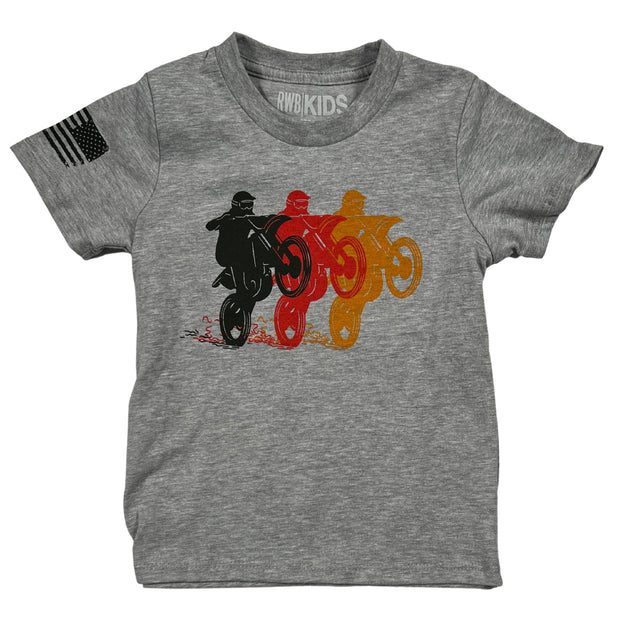 Toddler Dirt Bike T-Shirt Gray Made USA