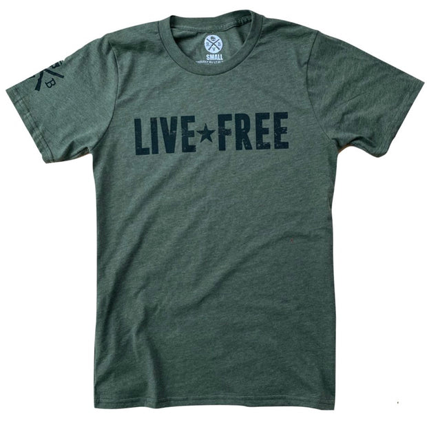 Men's Living Free Patriotic T Shirt